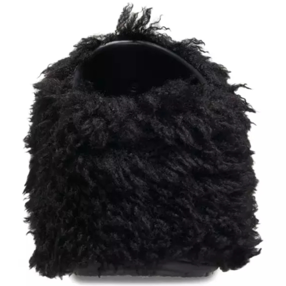 Crocs Women's Fuzzy Black Slippers - Picture 5 of 7